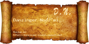 Danzinger Noémi névjegykártya